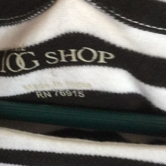 Tog Shop black/white striped top Size L - Picture 2 of 4